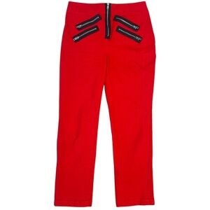 Urban Outfitters Silence + Noise Malorie Red High Rise Zipper Pant Size 8